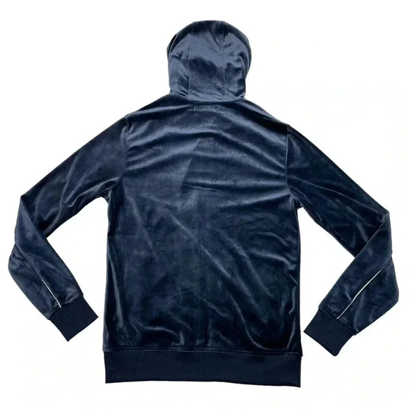 International Concepts Skip Sport Navy Velour Mens Jacket - Picture 11 of 11